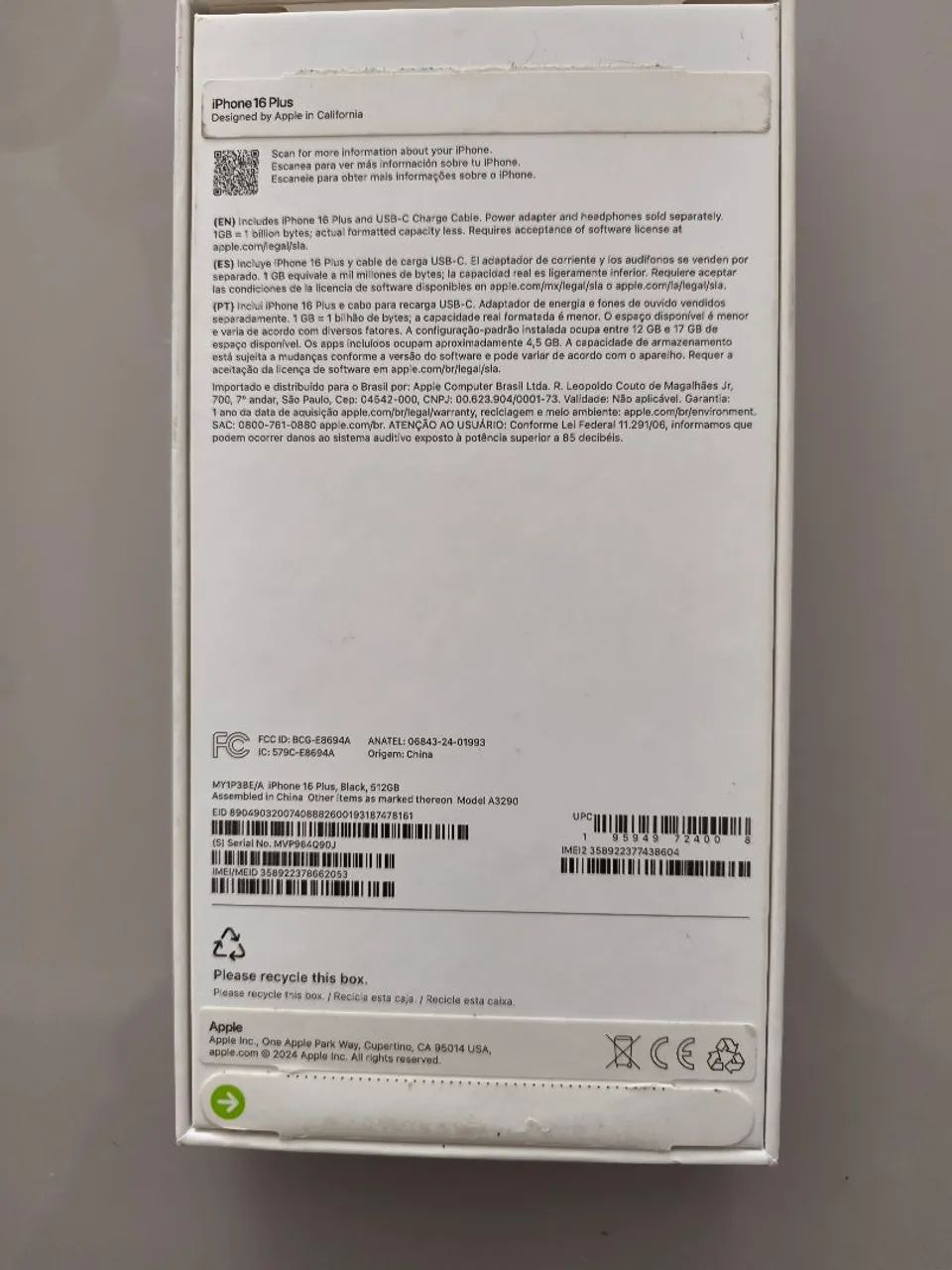 iPhone 16 plus preto 512 giga - Foto 3