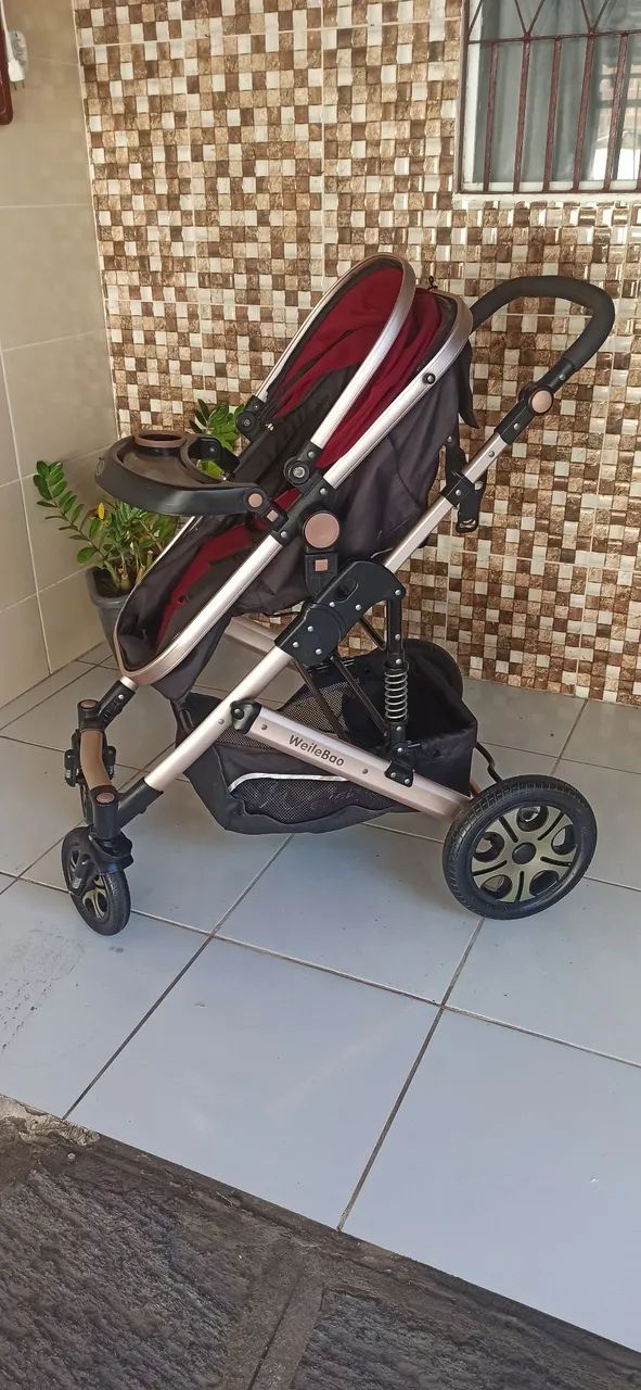 Carrinho de bebê 3em1 luxo - Foto 5
