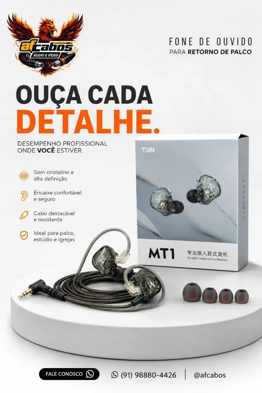 Fone de ouvido profissional TRN