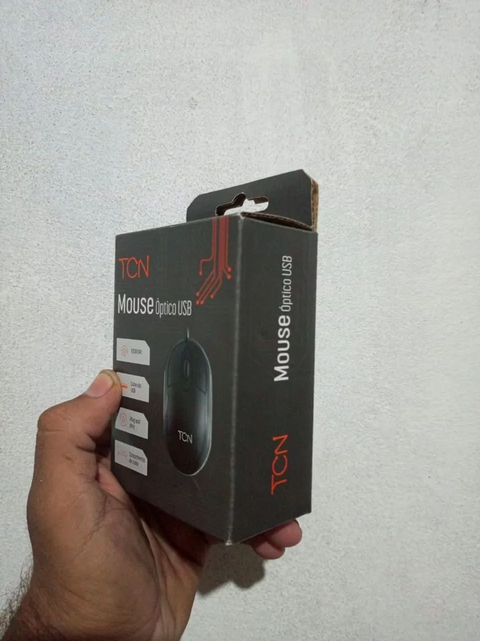 Mouse óptico TCN com fio USB