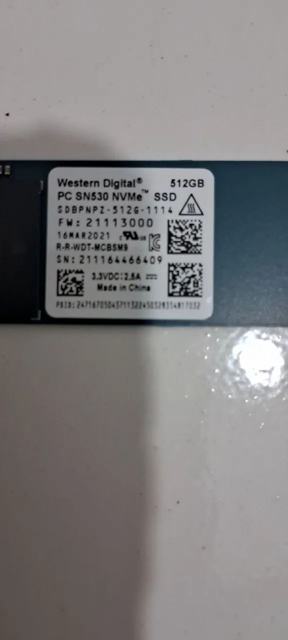 HD SSD NVMe M.2 512GB para Computador e Notebook R$450 Entrego - Foto 2