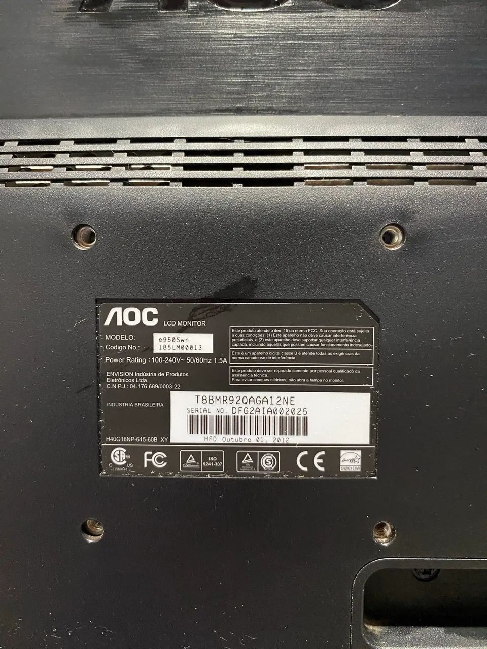? MONITOR AOC LED 18,5? - E950SWN - Foto 2