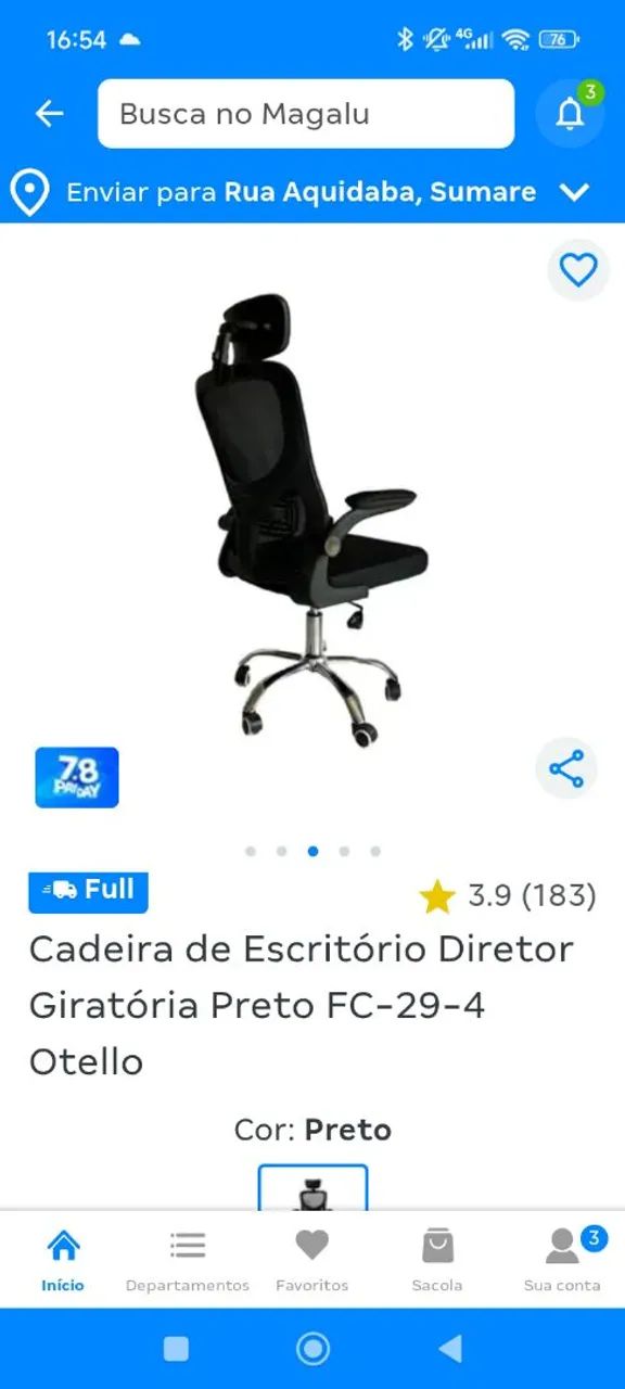 Cadeira ergonomica estilo gamer - Foto 3