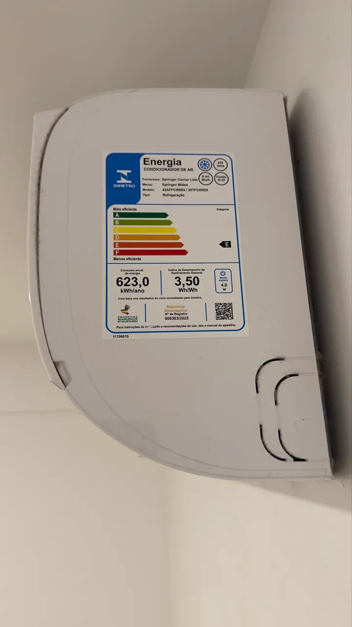 Ar Condicionado Split Springer Midea 9.000 BTUs 220V - Foto 3