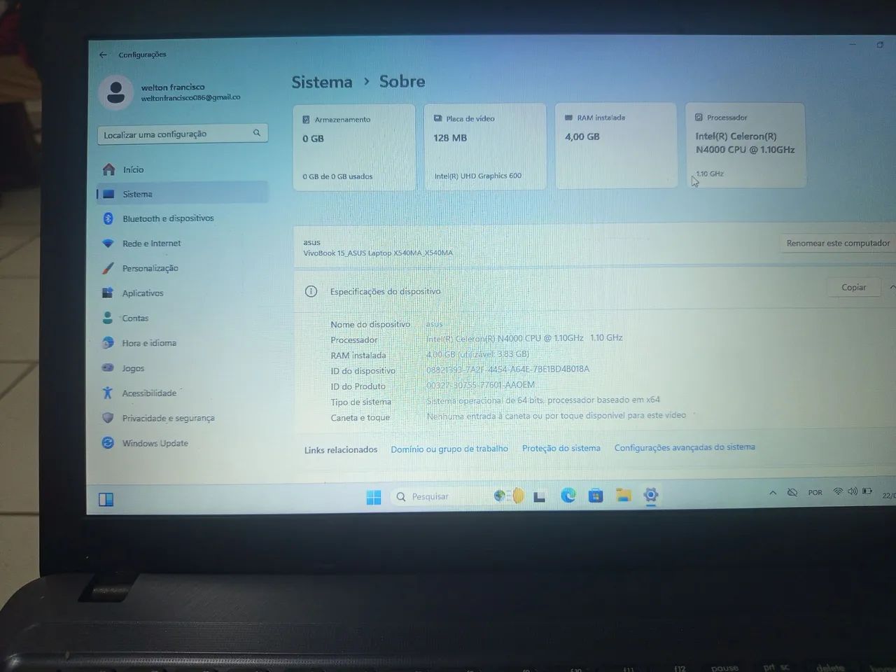Notebook Asus  - Foto 3
