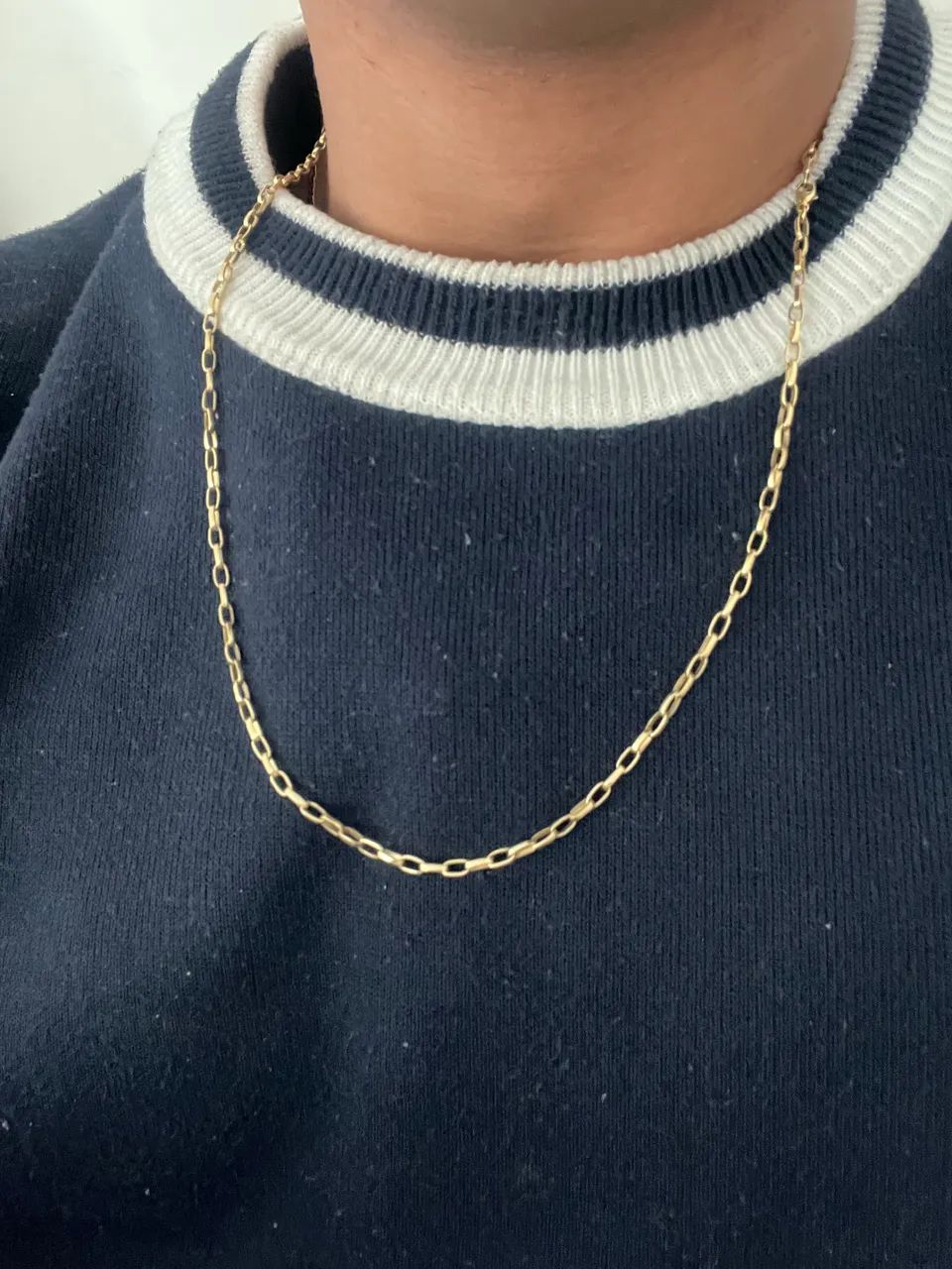 Corrente maciça Ouro 18k modelo Tijolinho  - Foto 4