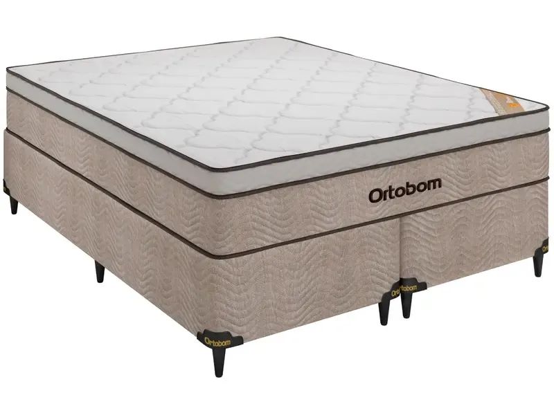 Cama Box Queen (Box + Colchão) Ortobom 