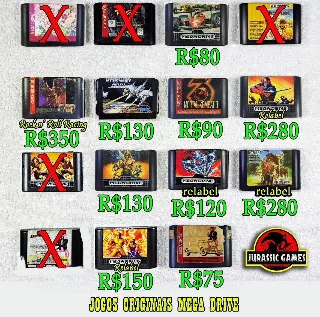 Jogos Mega Drive Originais. Top Gear 2, Truxton, Batman, Taz Mania, Jurassic Park, X-Men 2 - Foto 6