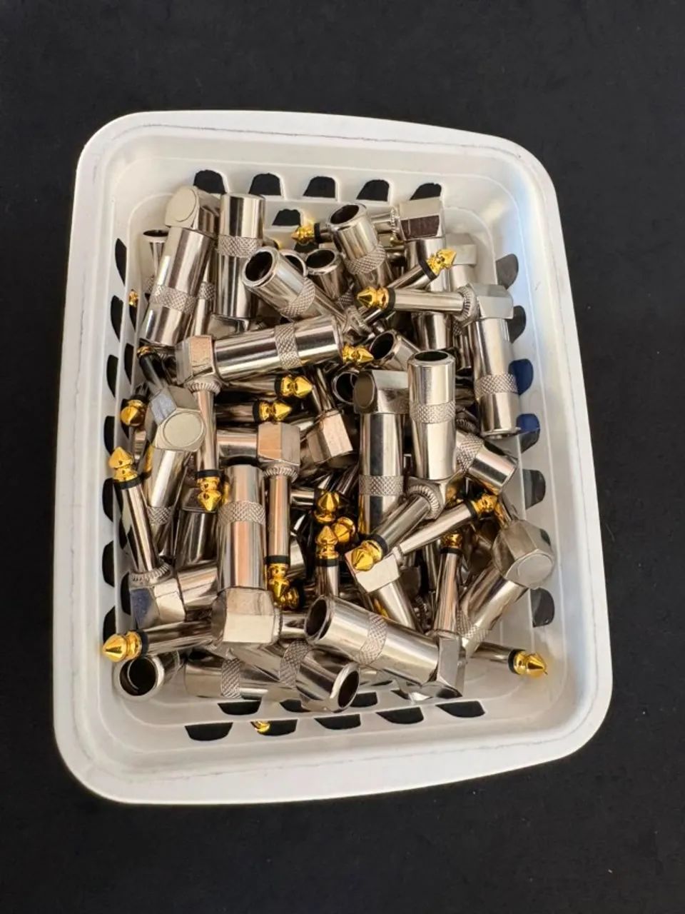 10 x Plug P10 90 Graus Profissional Ponta Gold  - Foto 4