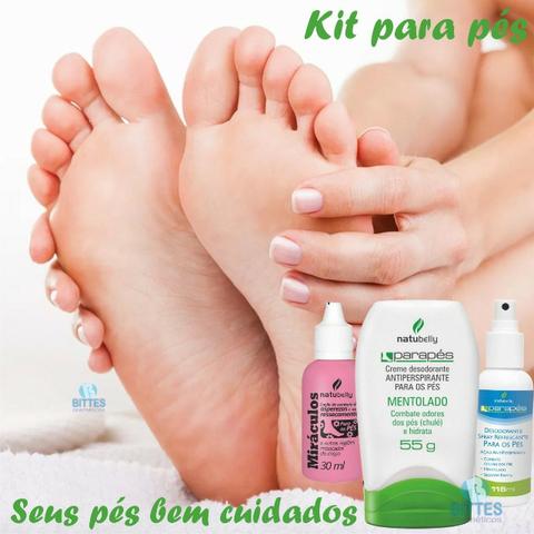 Kit Antitranspirante Mentolado Hidrata Combate Completamente o Chulé Natubelly - Foto 3