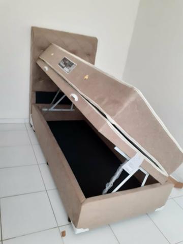 Cama solteiro box baú colchão genki Kenko 12 x R$ 99.00