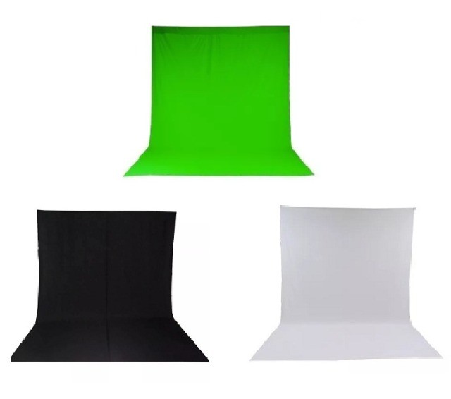 Tecido Verde Chroma Key, Preto ou Branco 3x2m Para Fundo Infinito - Fotografia / Filmagem