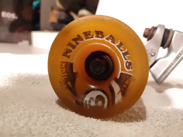 Truck Sidewinder 9 Prata Gullwing + Rodinha nineballs 74mm 78a - Foto 2