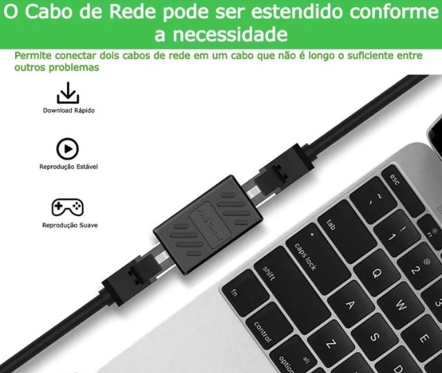 Emenda Extensor Rj45 Cabo Rede Cat5 Cat6 Cat7  Arduino Automação COD-CP685  - Foto 3