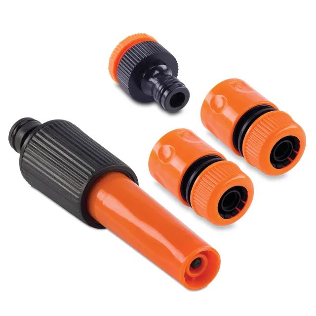 Kit 4 Acessórios P/ Mangueira De Jardim Engate Bico Esguicho