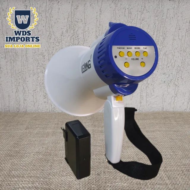 Megafone Portátil Com Microfone e Sirene Musical