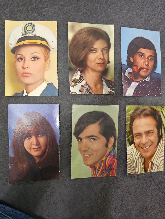 Antiguidade cartoes revista romântica década 70 80 celebridades