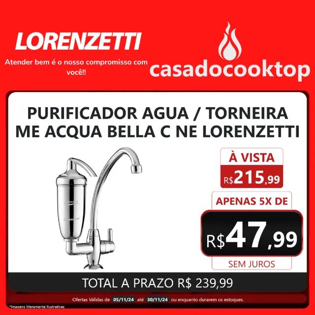 Purificador de Água/Torneira ME Acqua Bella C NE Lorenzetti