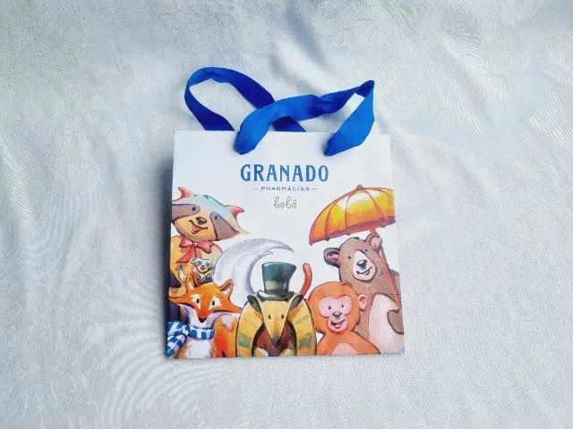 sacola granado bebê 20 x 20 x 10 cm