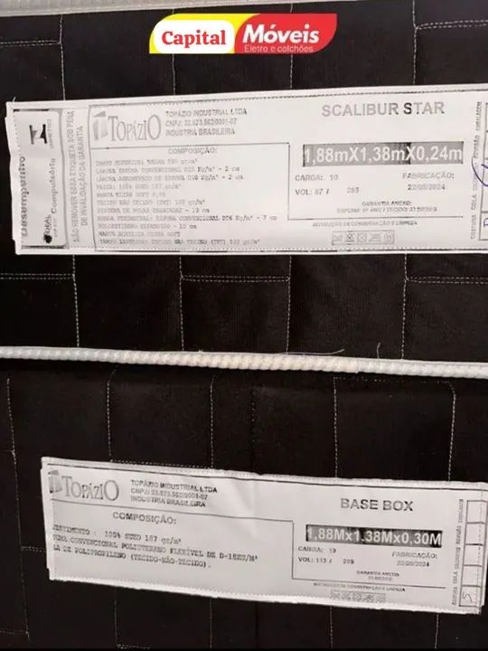 Cama Box Casal Topázio MOLAS ENSACADAS SUPER OFERTA  - Foto 2