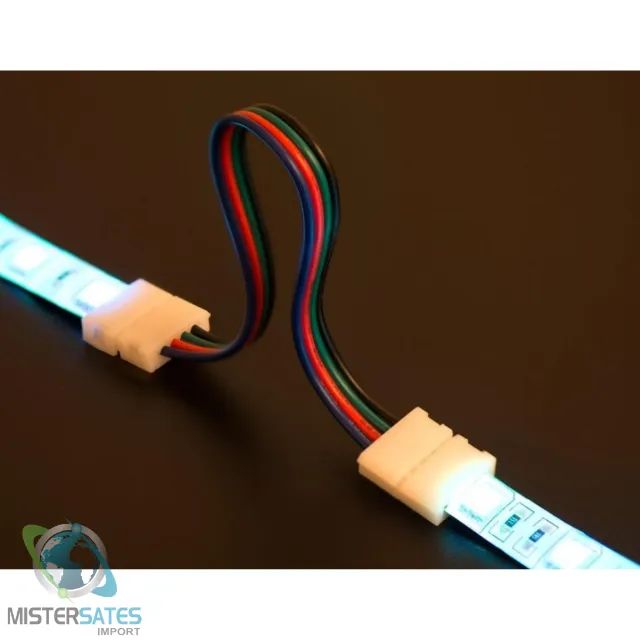 Conector Emenda Fita-fita 5050 Rgb 4 Vias Com Fio 15cm - COD 505 - Foto 3