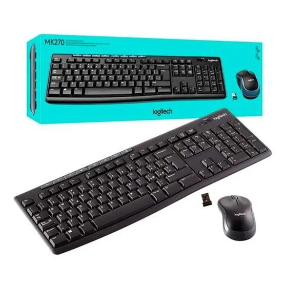 Kit Teclado E Mouse Logitech Wireless Mk270  Loja Coimbra Computadores Entregamos 