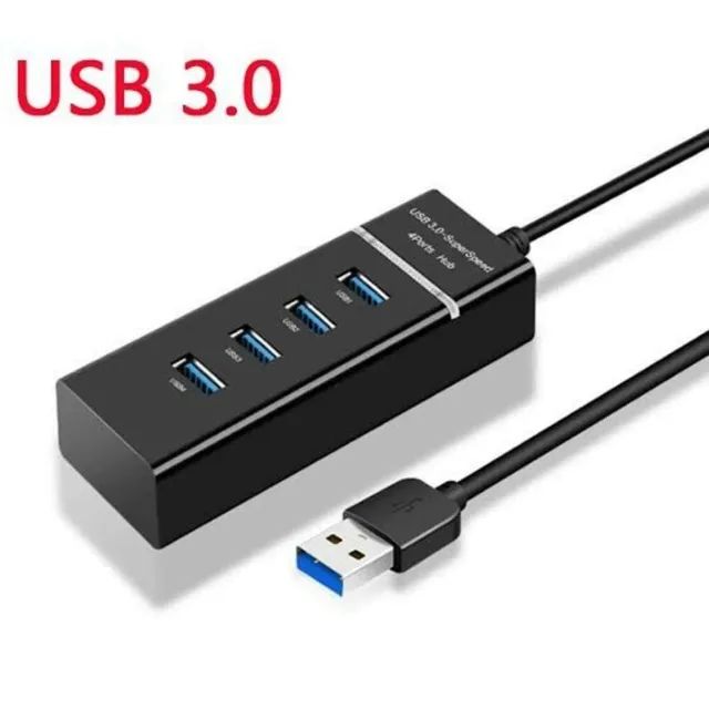 Hub Cabo Usb 3.0 Extensor 4 Portas High Speed Hd Pen Drive