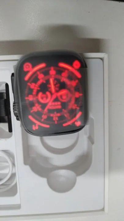 Smartwatch W68+ Ultra Series 8 Nfc Tela 2,02 + pulseira aço inox preta - Foto 4