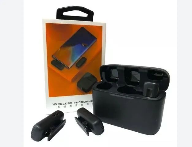 Microfone de lapela sem fio J13 Lavalier 2 em 1 - Foto 3