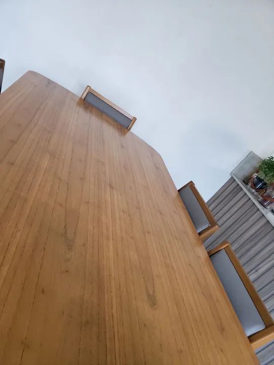 Mesa e cadeira de madeira maciça Tauari - Foto 5