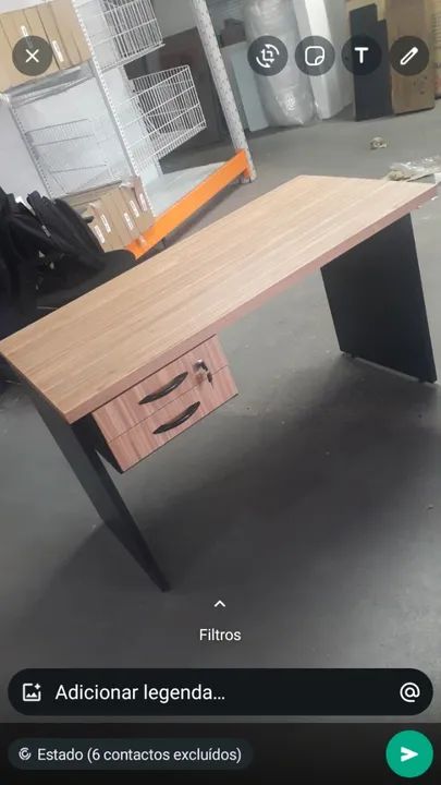 MESA SECRETARIA LINDA  1,20X60CM 2 GAV ZAP * NOVAS-  LOJA FISICA ITAPUA