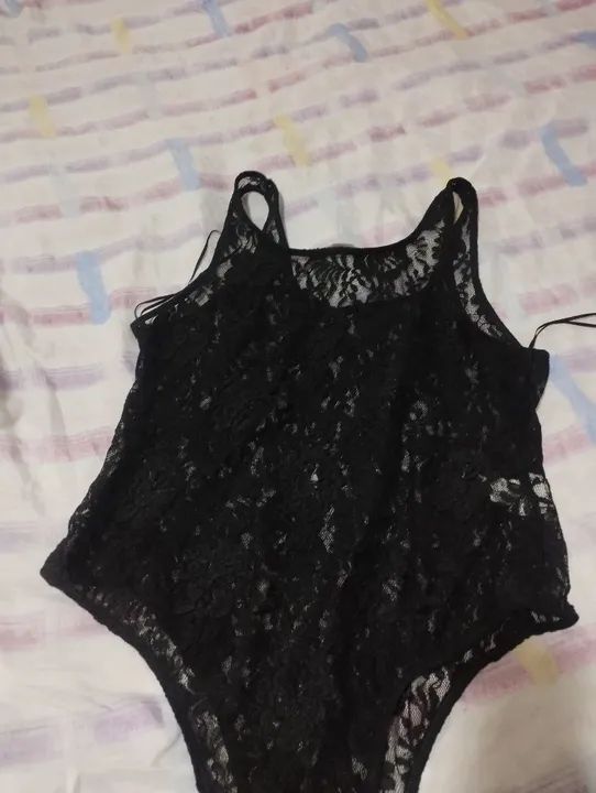 Body preto renda  - Foto 4
