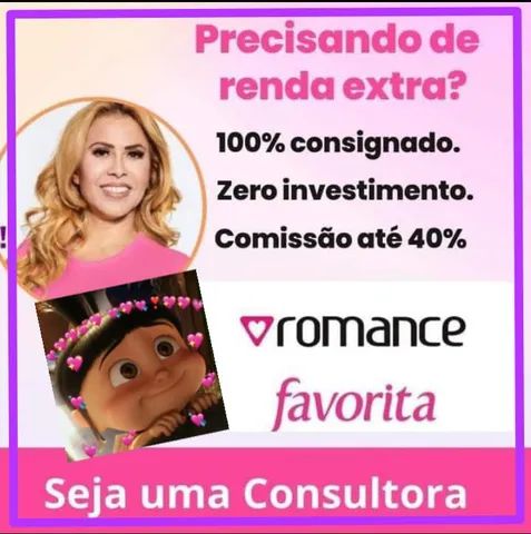 Seja consultora Romance Favorita e tenha lucro certo sem precisar