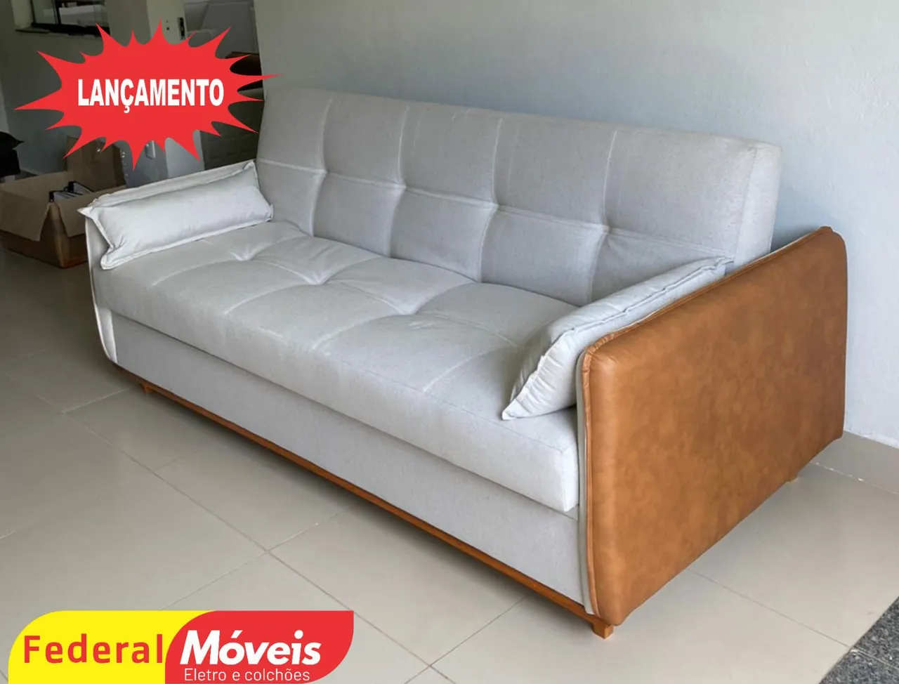 Sofá Cama com Baú Pronta Entrega