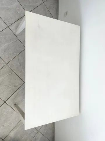 Mesa branca madeira - tok stok   - Foto 4