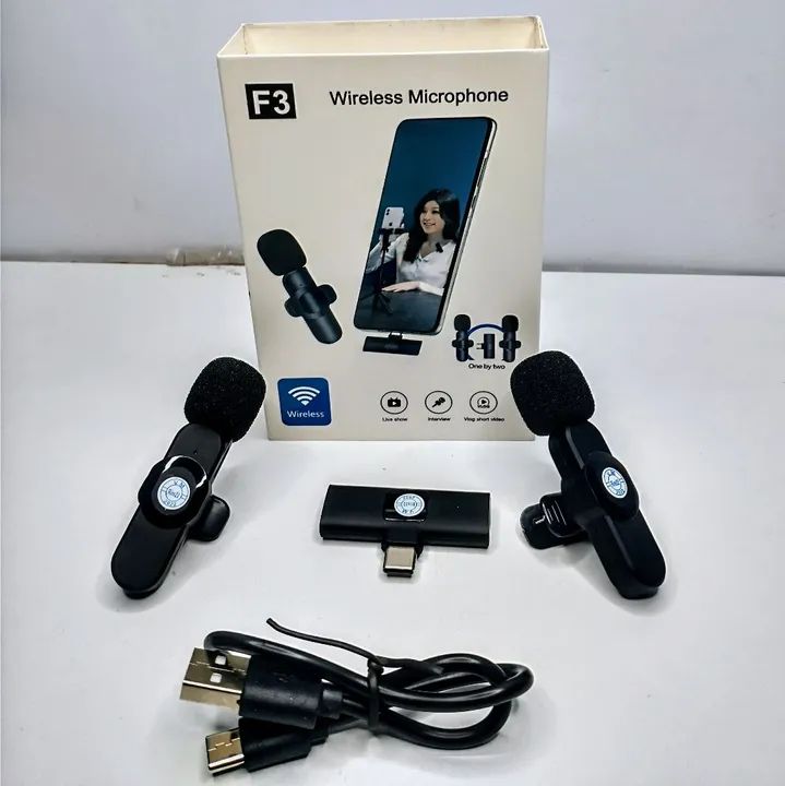 Microfones de Lapela Sem Fio para Celular - Foto 2