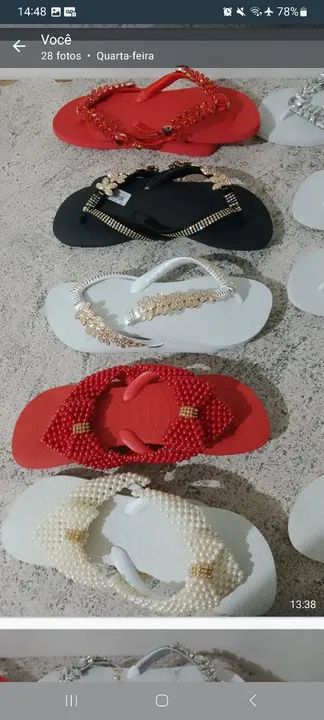 Sandálias Havaianas top Decoradas