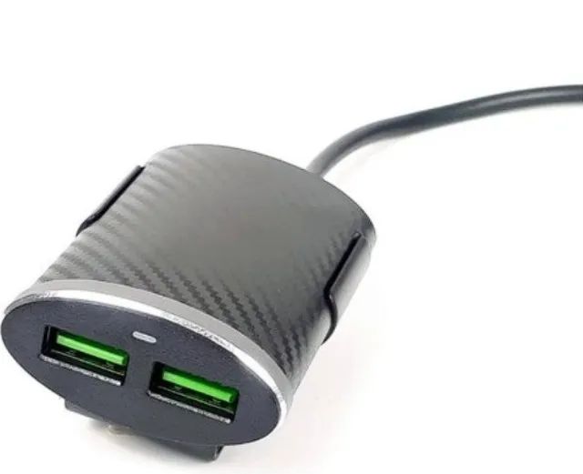 Carregador Veicular Turbo 2x2 Usb Assento Frontal e Traseiro - Foto 4