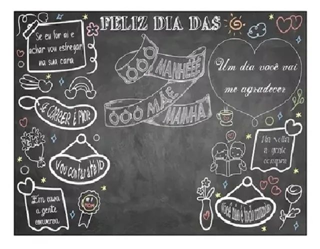 Fundo Fotográfico Tecido - dia das mães 1,50x2,20 (cód ff37) ***usado somente uma vez***