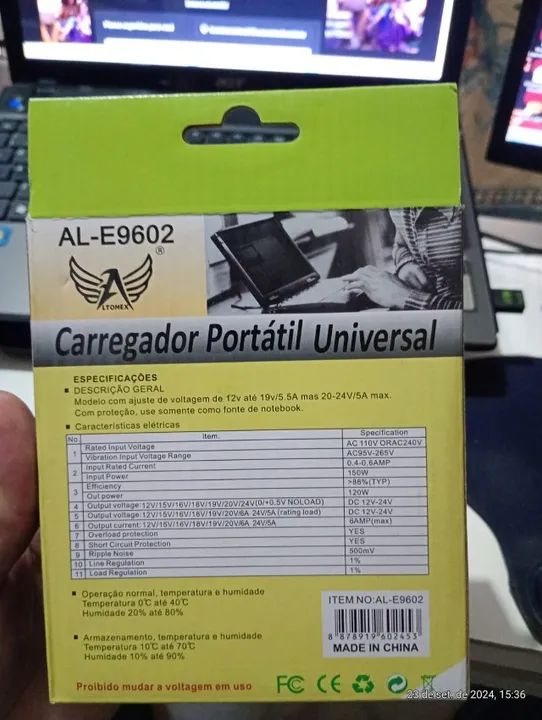 Fonte Carregador para Notebook, Universal Samsung Acer Lenovo Dell - Foto 5