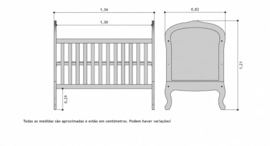 Quarto Bebê - berço + cômoda + cama auxiliar - CIA DO MÓVEL - Foto 3