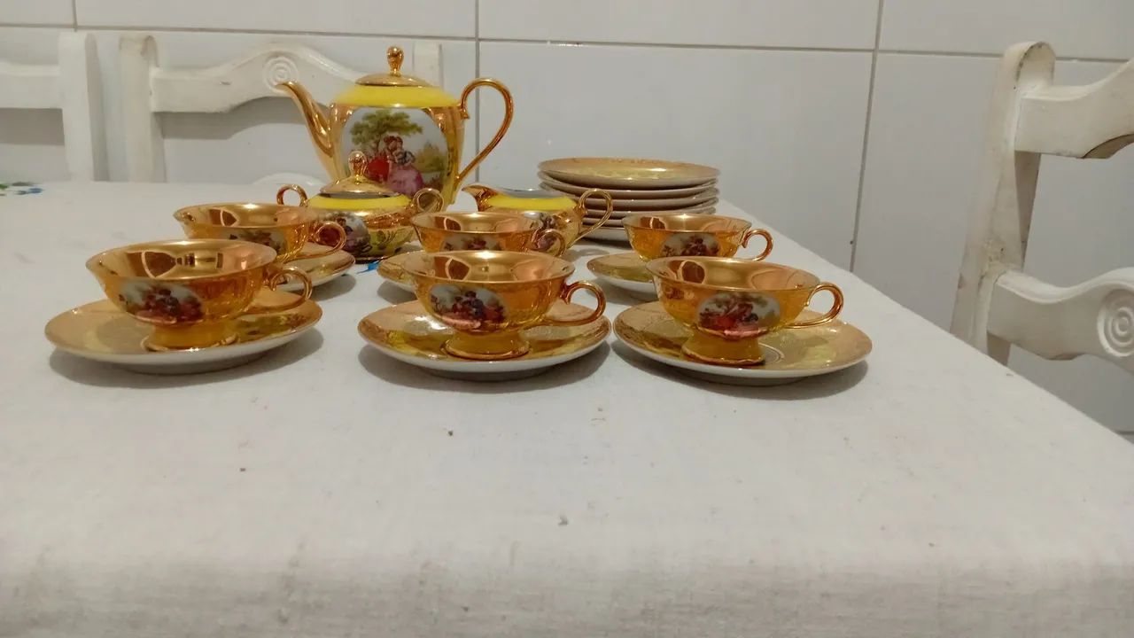 Conjunto de chá porcelana importada64305472061442121