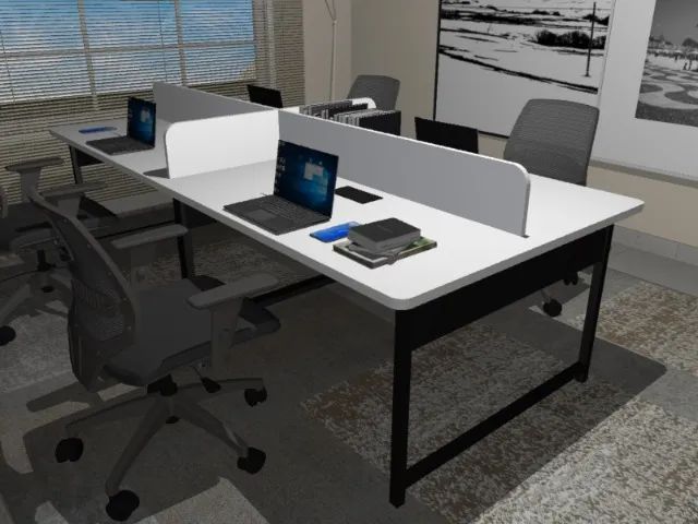 Estação Corporativa Delluxe. 4 Cxs. de Tomadas. L260cm x P120cm x A74cm - Foto 3