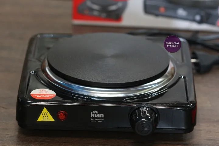 Fogão Elétrico Chapa Única 127V Preto FG-100 Kian