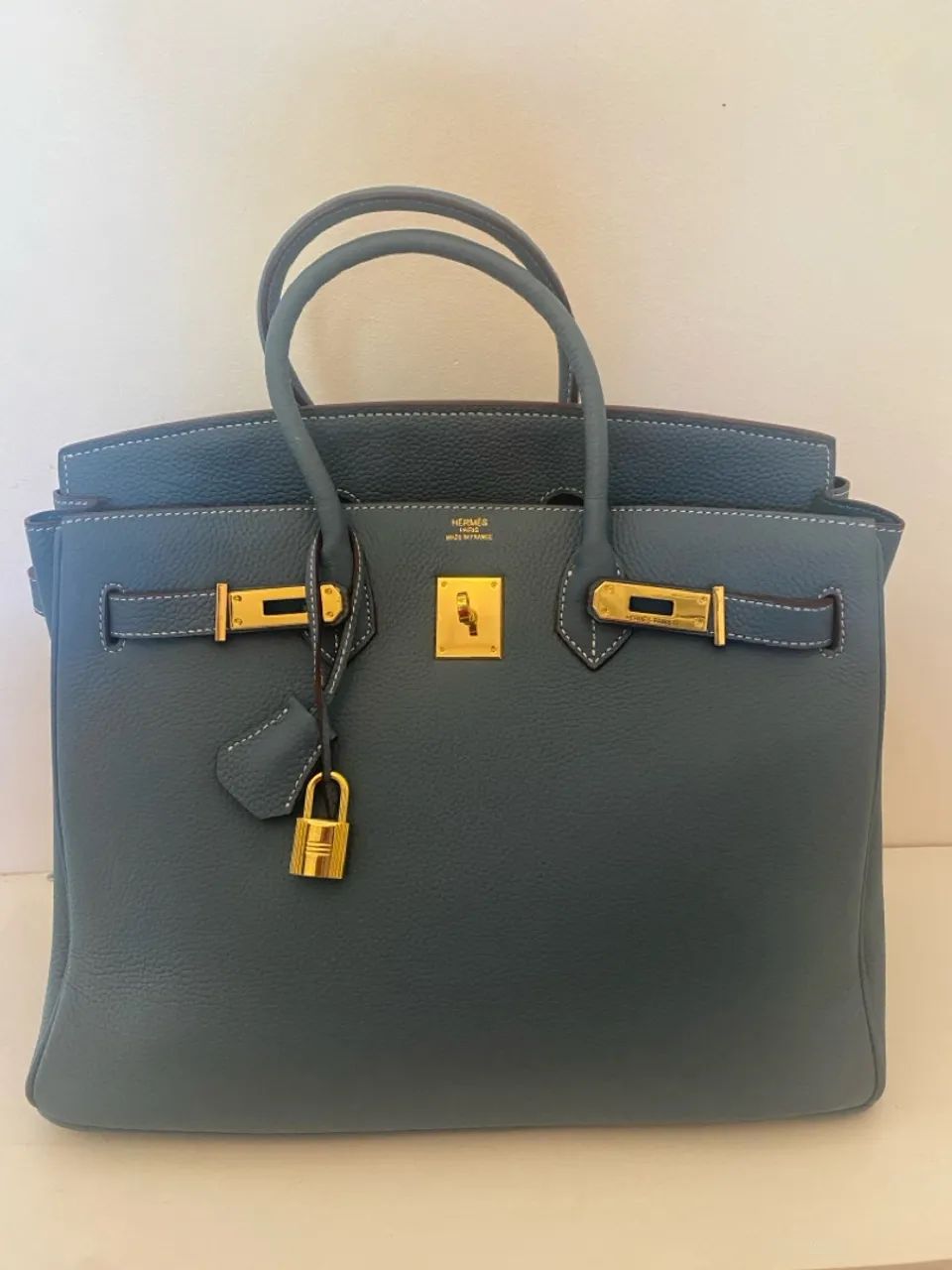 Bolsa Birkin 35 em couro legítimo 