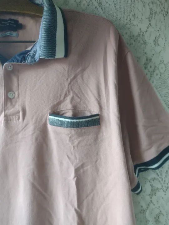 Polo Masculina Rosa - Foto 3