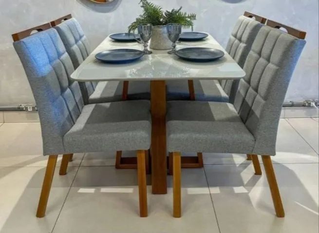 Mesa de Jantar com 4 Cadeiras (120x80M) DIVIDIMOS EM ATÉ 10X SEM JUROS