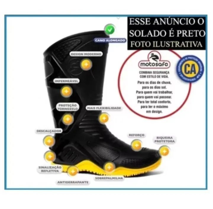 Botas de Motociclista Impermeáveis - Foto 4