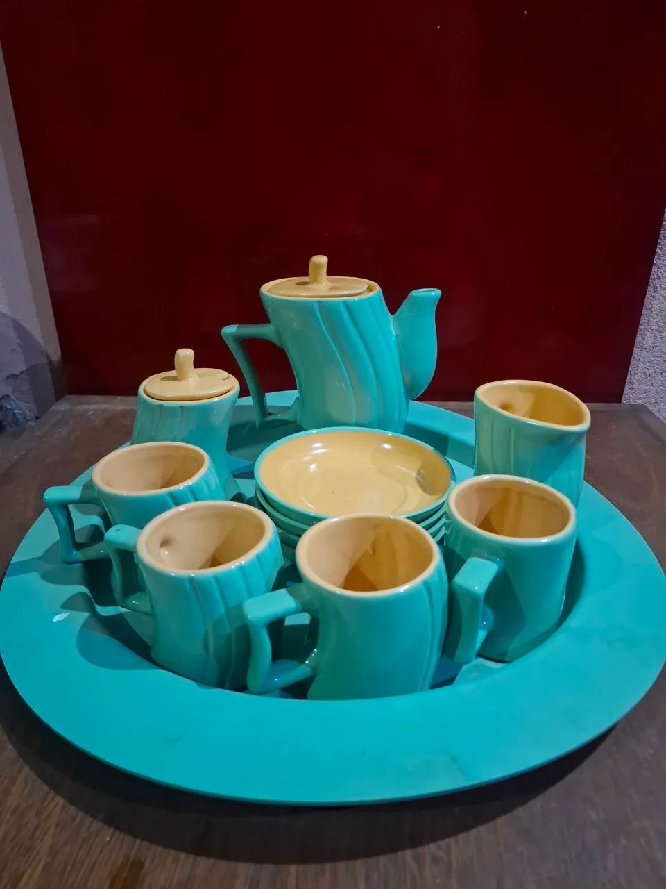 Jogo para café com 12 peças. 