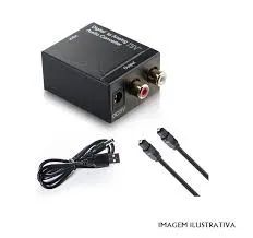 Conversor Áudio Digital Para Analóg C/ Saida P2 + cabo Optico - Foto 2